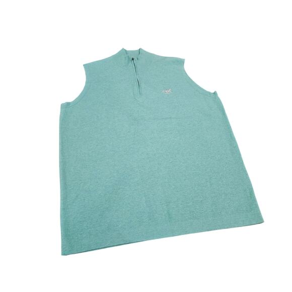 Peter Millar Warmth Vest Mens M Sleeveless Quarter Zip Pullover Keswick CC Logo - Picture 1 of 8